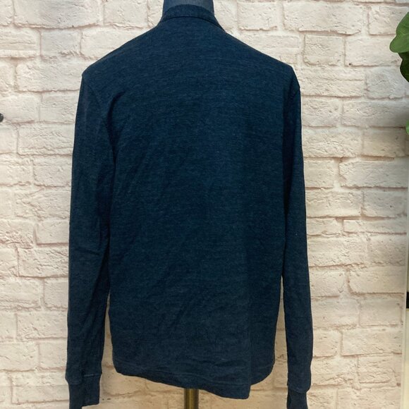 Men's Brooks Brothers Cotton Cardigan Sweater, Size S, Blue with Grey Lining - Picture 2 of 4